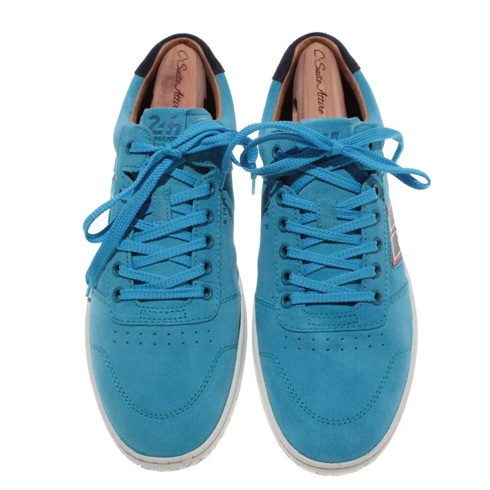 Piloti NWB Circuit Lace Up Driving Sneakers Size 8.5 US in Blue Suede